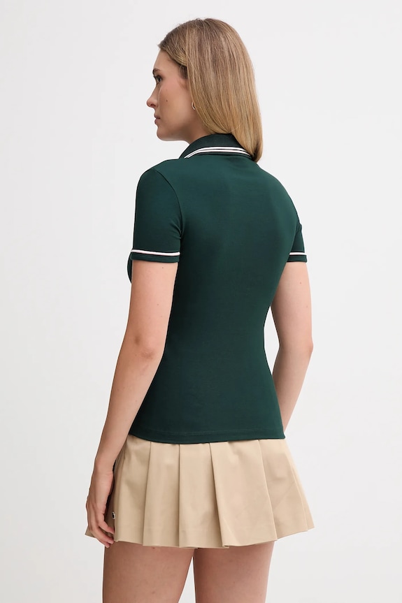 Odzież Lacoste polo damskie z bawełną DF5284 zielony