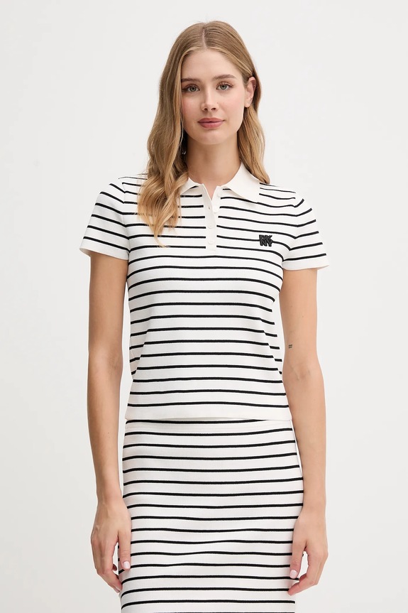 Polo tričko Dkny nášivka bílá DJ5R0728