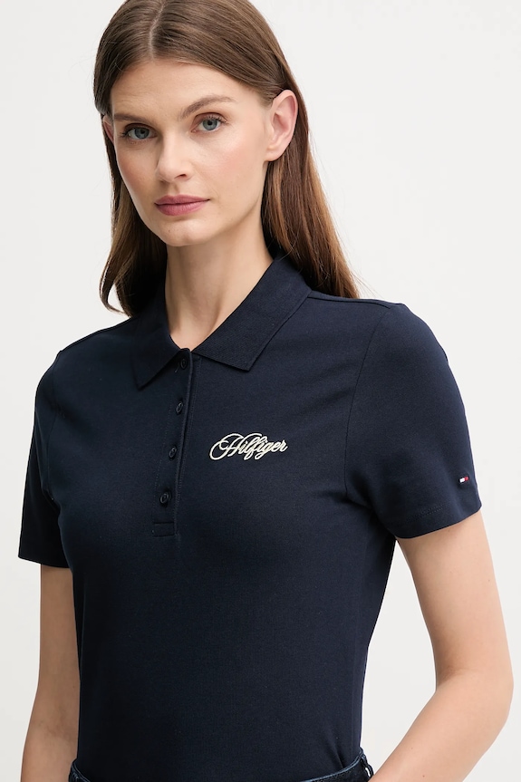Tommy Hilfiger tricou polo bleumarin WW0WW47312
