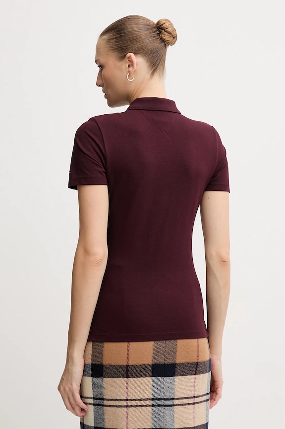Îmbrăcăminte Tommy Hilfiger tricou polo WW0WW47312 burgundia