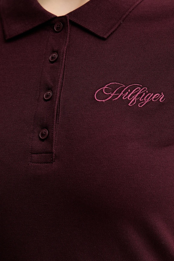 Tommy Hilfiger tricou polo WW0WW47312 burgundia