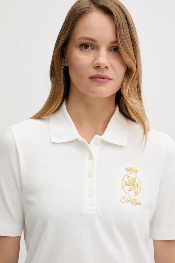 Tommy Hilfiger poló fehér WW0WW47315