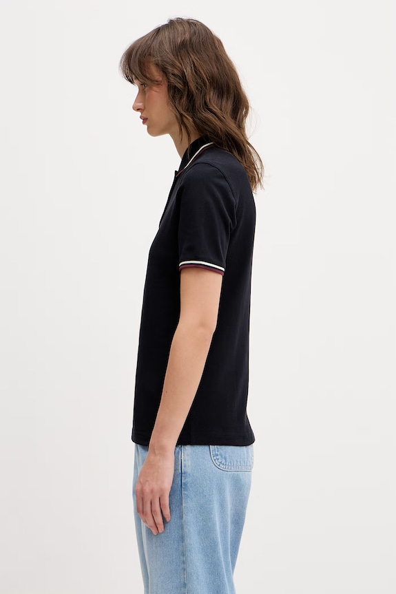 Fred Perry polo din bumbac pentru femei G3600 bleumarin SS26