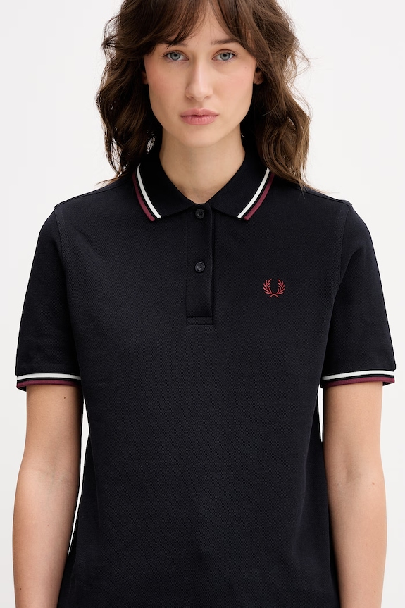 Fred Perry polo majica ženska bombažna mornarsko modra G3600