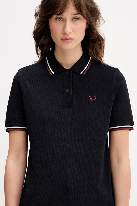 Fred Perry polo din bumbac pentru femei bleumarin G3600