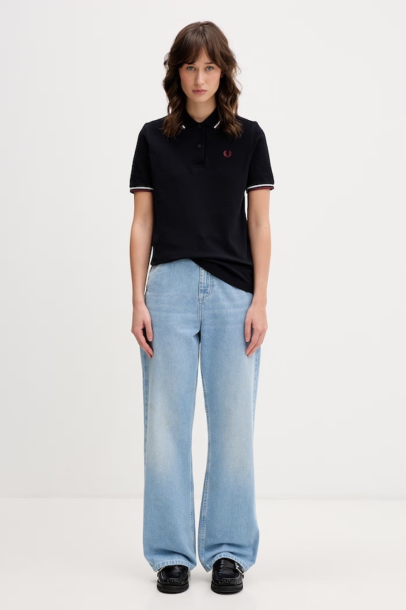 Fred Perry polo majica ženska bombažna G3600 mornarsko modra