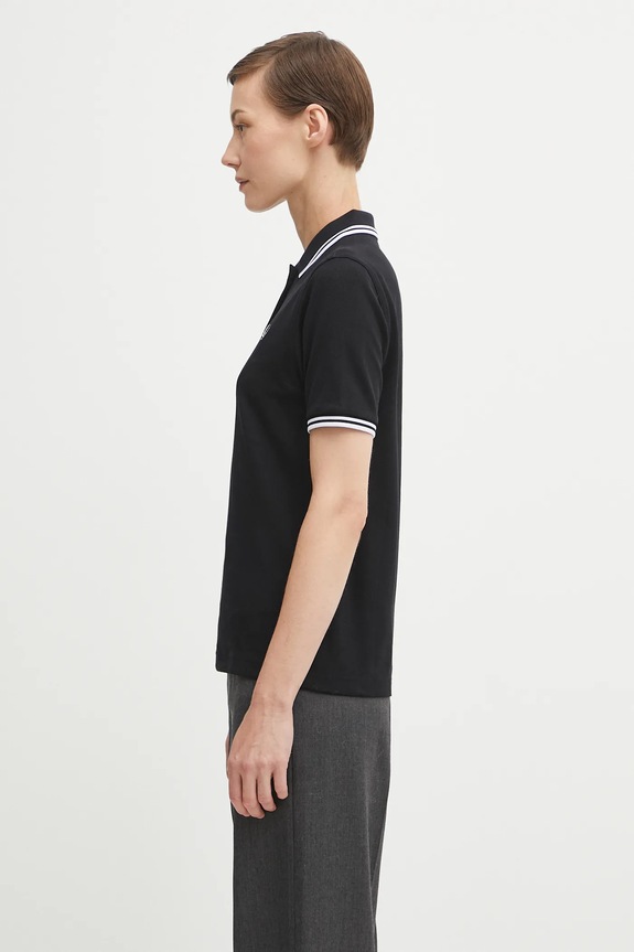 Fred Perry polo din bumbac pentru femei G3600 negru SS26