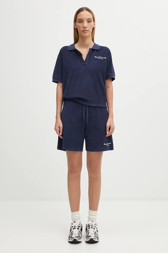 Бавовняне поло Sporty & Rich Eden Script Terry TO00160673BL106 темно-синій