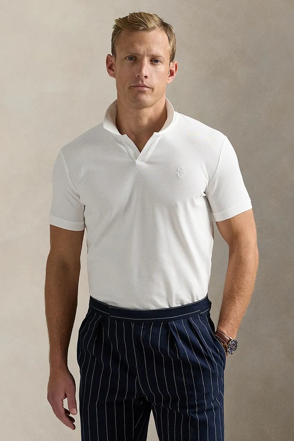 Polo Ralph Lauren polo in cotone slim bianco 710968951