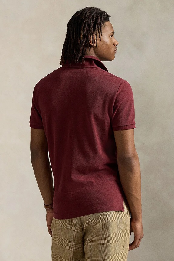 Polo Ralph Lauren cotton polo shirt Sskccmslm1 Short Sleeve 710973159 maroon AW25
