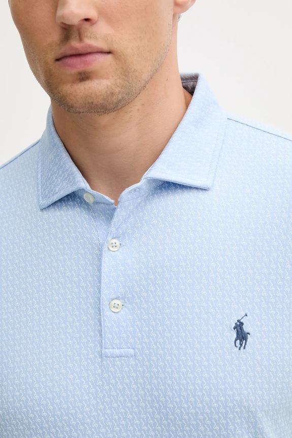 Pamučna polo majica Polo Ralph Lauren 710971062 plava