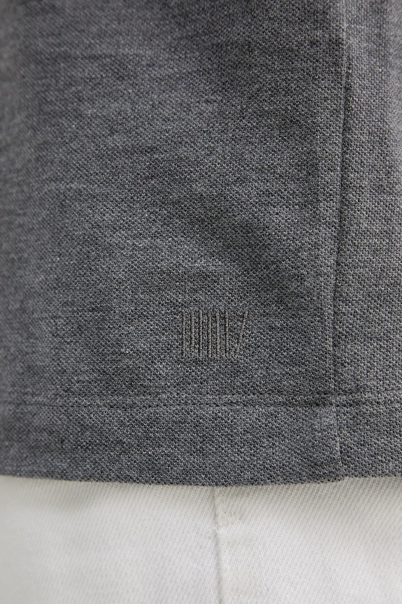 Polo με προσθήκη μεταξιού BOSS BECKHAM X BOSS 50554093 γκρί