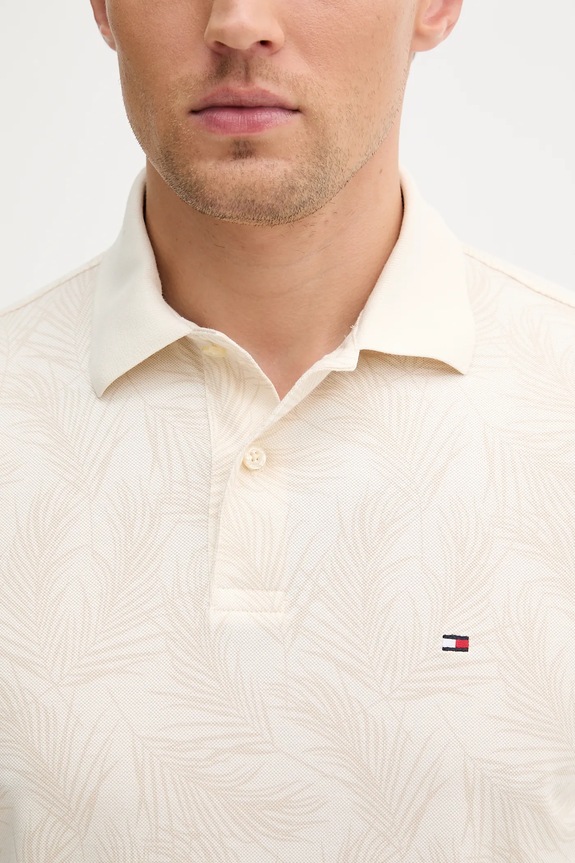 Tommy Hilfiger polo bawełniane beżowy MW0MW40680