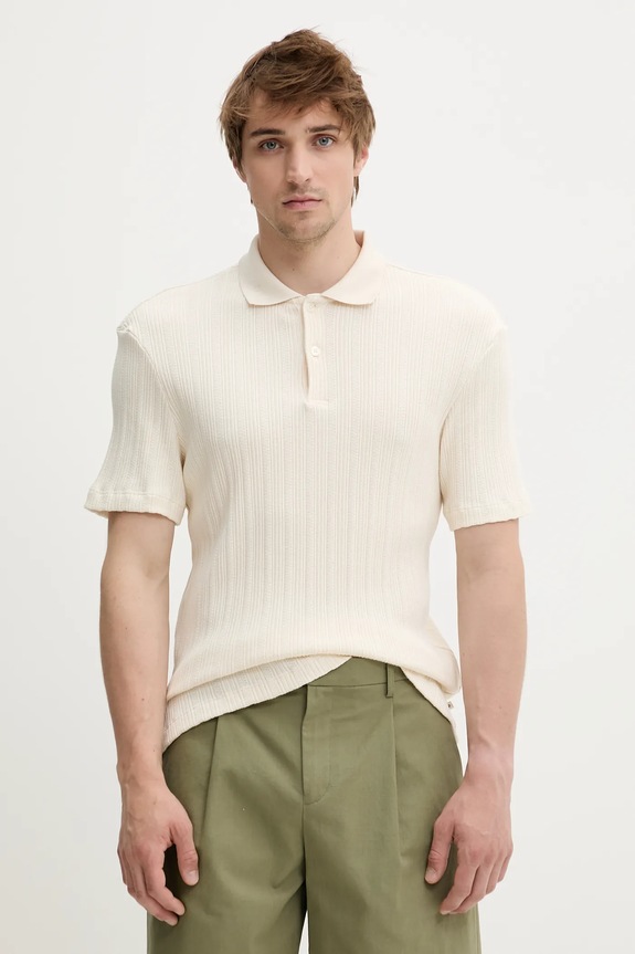 Samsoe Samsoe polo de bumbac SAKEVIN regular bej M25200034
