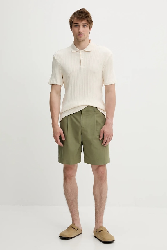 Samsoe Samsoe polo de bumbac SAKEVIN M25200034 bej AW25