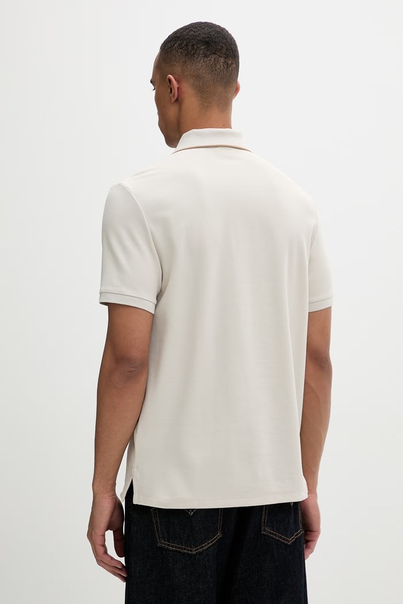 Oblečenie Calvin Klein polo tričko pánske bavlnené LV04LC239G béžová