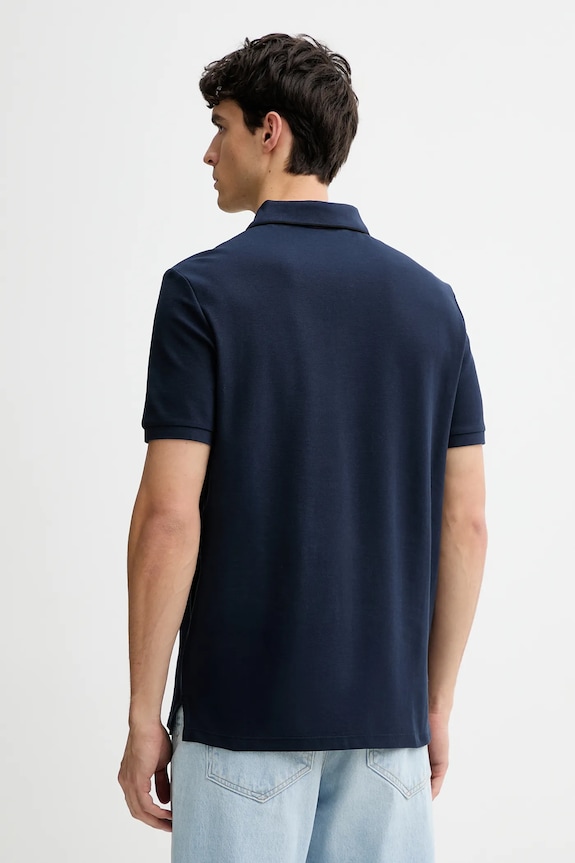 Îmbrăcăminte Calvin Klein polo bărbătesc din bumbac LV04LC239G bleumarin