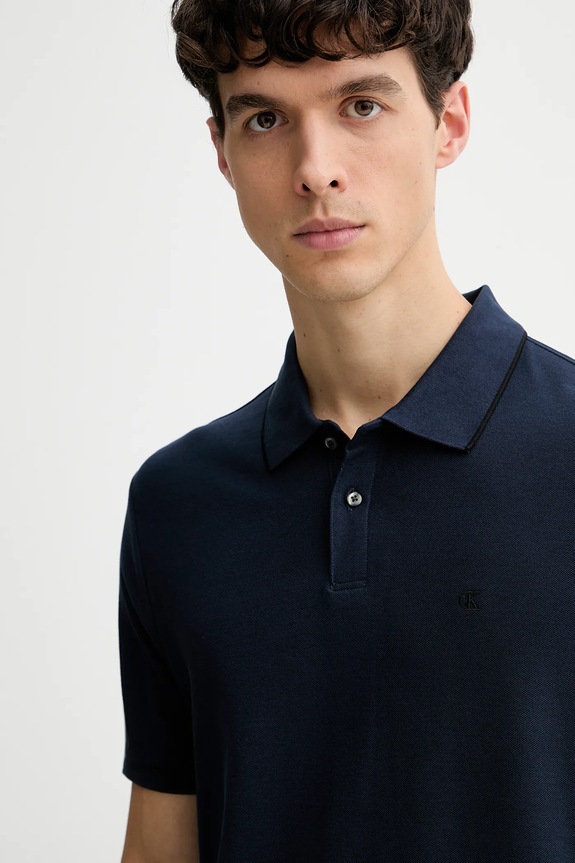 Calvin Klein polo bărbătesc din bumbac bleumarin LV04LC239G