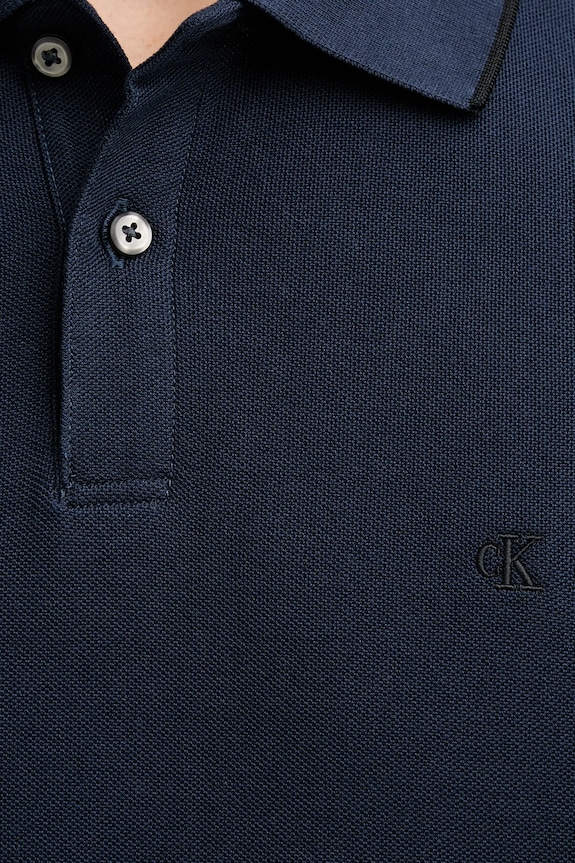 Calvin Klein polo bărbătesc din bumbac LV04LC239G bleumarin