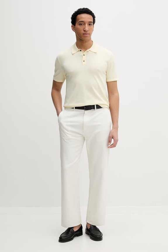 Calvin Klein póló férfi pamut LV04LC326G sárga SS26