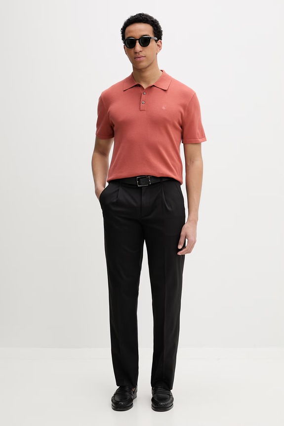 Calvin Klein férfi pamut póló LV04LC326G narancssárga SS26