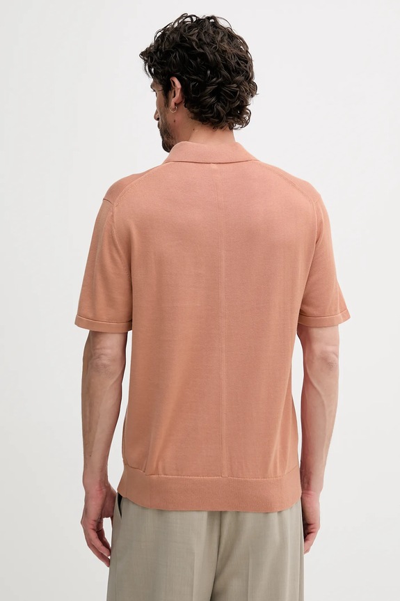 Îmbrăcăminte Calvin Klein polo tricotat bărbătesc din bumbac LV04LC326G portocaliu