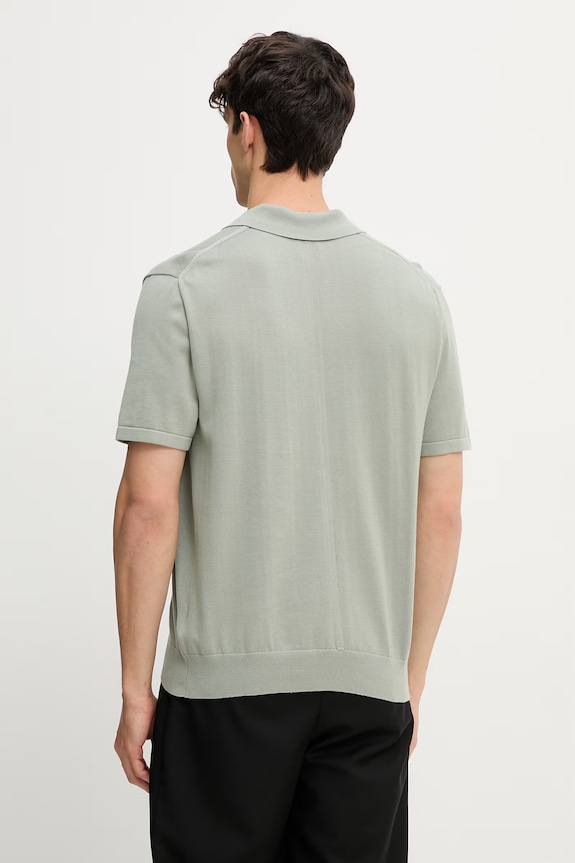 Oblečenie Calvin Klein úpletové polo tričko pánske bavlnené LV04LC326G zelená