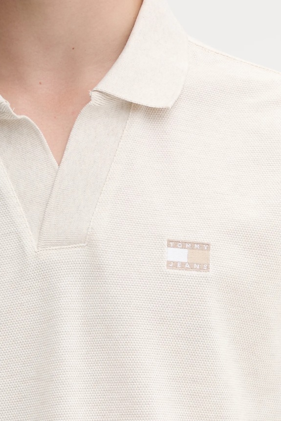 Polo tričko Tommy Jeans DM0DM21657 béžová
