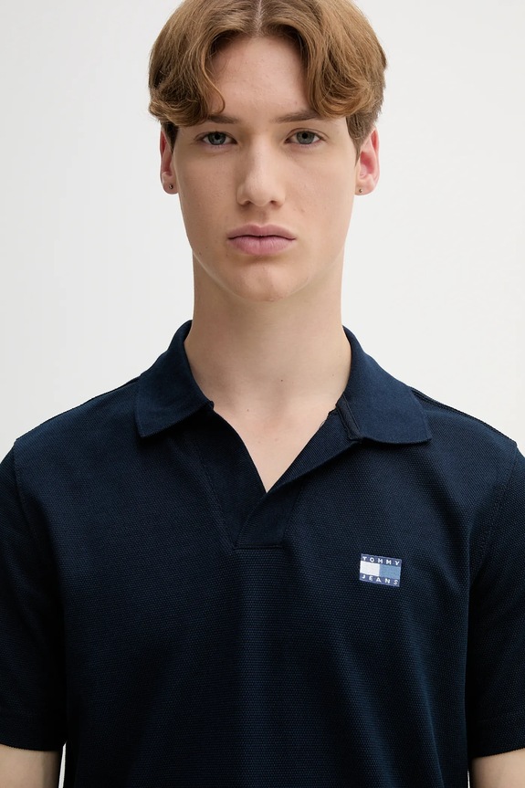 Polo tričko Tommy Jeans tmavomodrá DM0DM21657