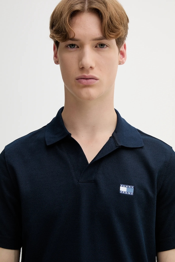 Polo tričko Tommy Jeans tmavomodrá DM0DM21657