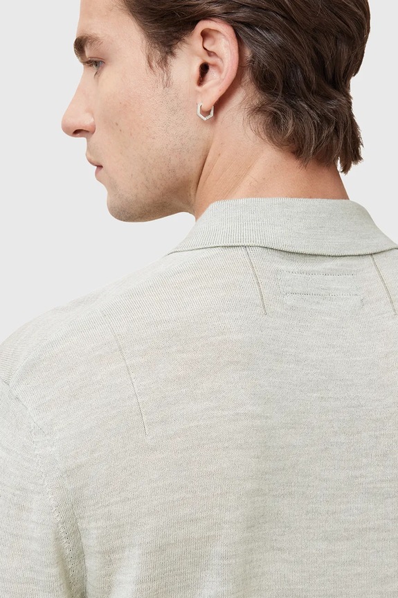 Odzież AllSaints polo męskie wełniane MODE M086KB zielony