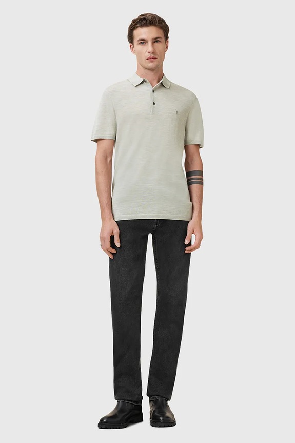 AllSaints polo męskie wełniane MODE M086KB zielony