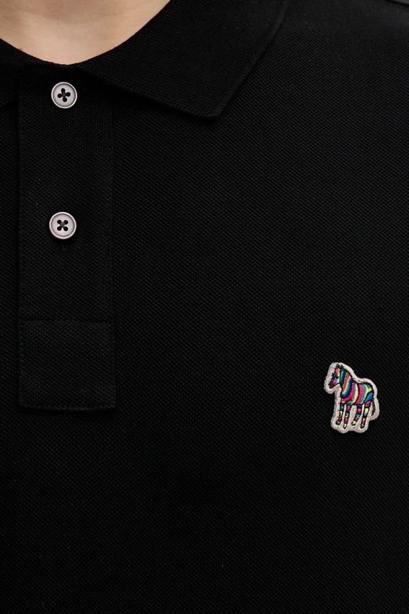 Bavlněné tričko s dlouhým rukávem PS Paul Smith M2R.410S.PZEBRA černá