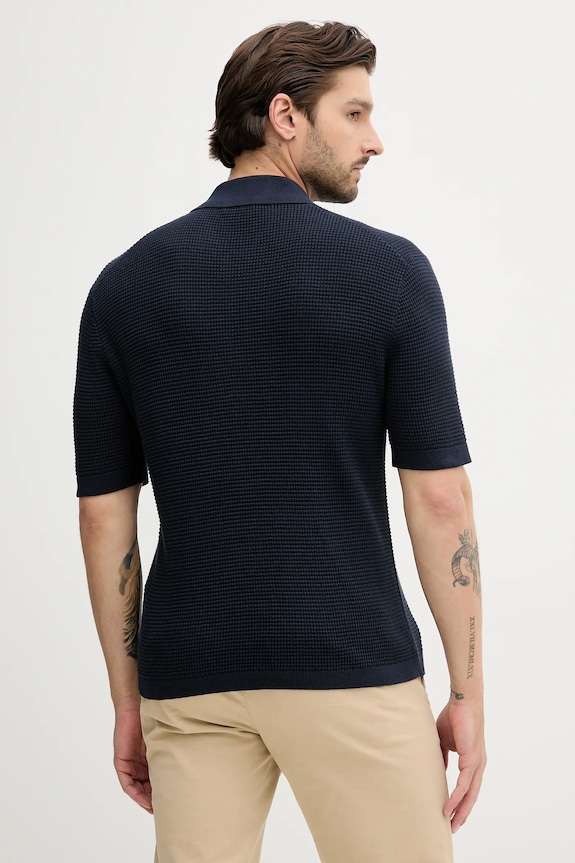 Ρούχα Βαμβακερό μπλουζάκι πόλο Calvin Klein Jeans LV04RC306G σκούρο μπλε