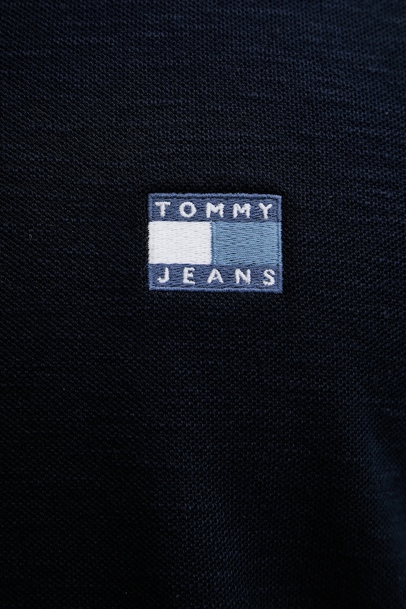 Bavlnené polo tričko Tommy Jeans DM0DM22063 tmavomodrá