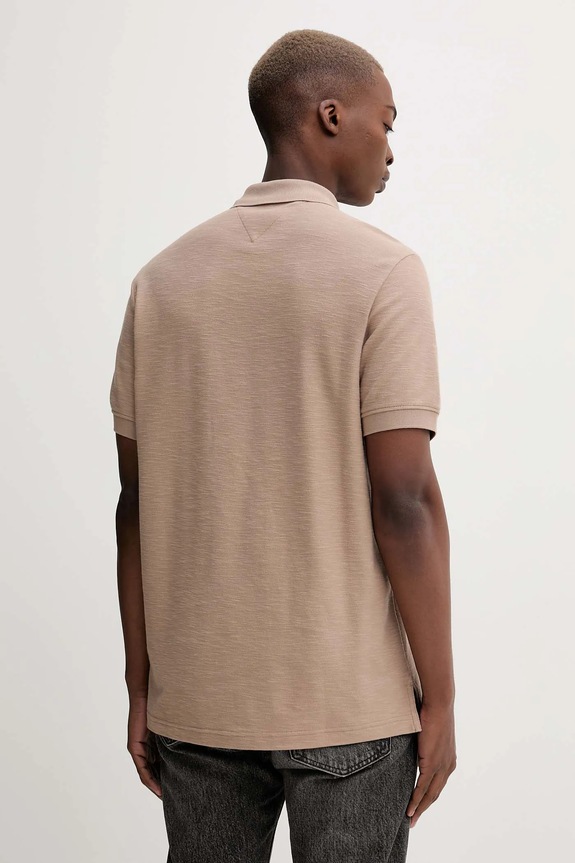 Oblečenie Bavlnené polo tričko Tommy Jeans DM0DM22063 béžová