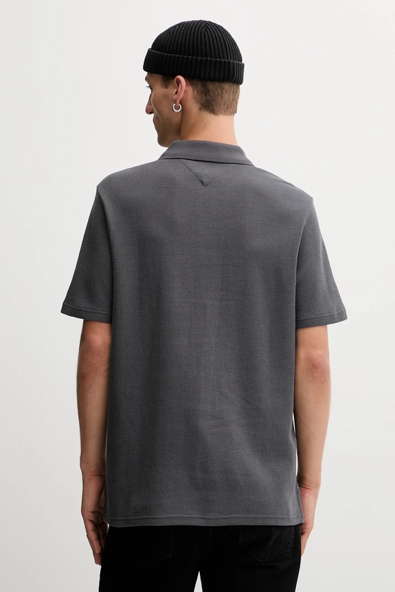 Ρούχα Βαμβακερό μπλουζάκι πόλο Tommy Jeans DM0DM22415 γκρί