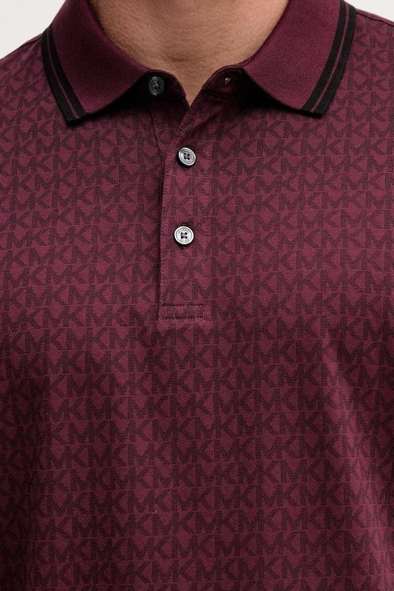 Bavlnené polo tričko Michael Kors CS550V85KS burgundské