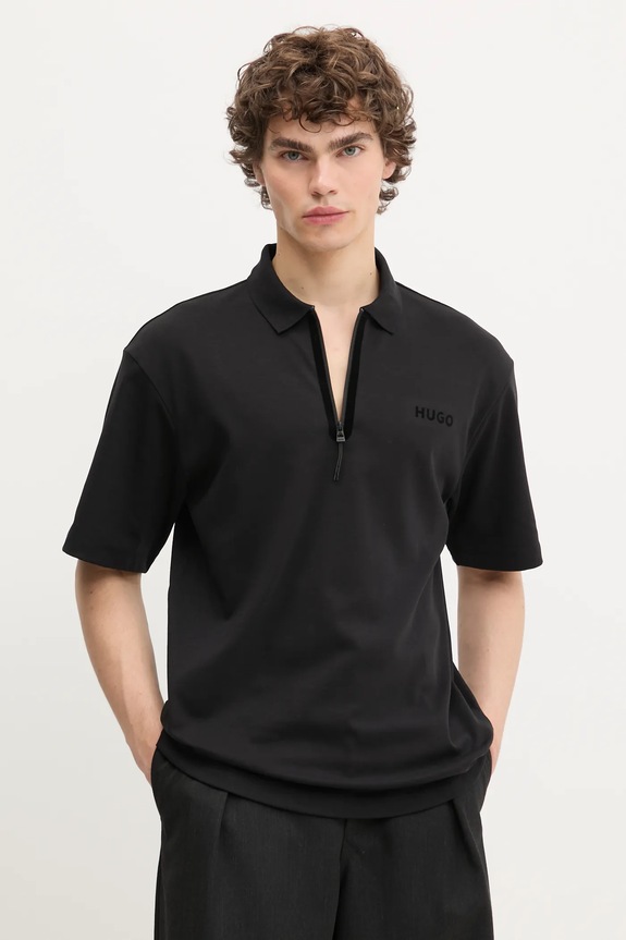 HUGO tricou polo Dubilo uni negru 50542313