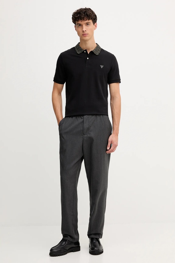 Guess tricou polo LYLE M5YP60.K7O64 negru AW25