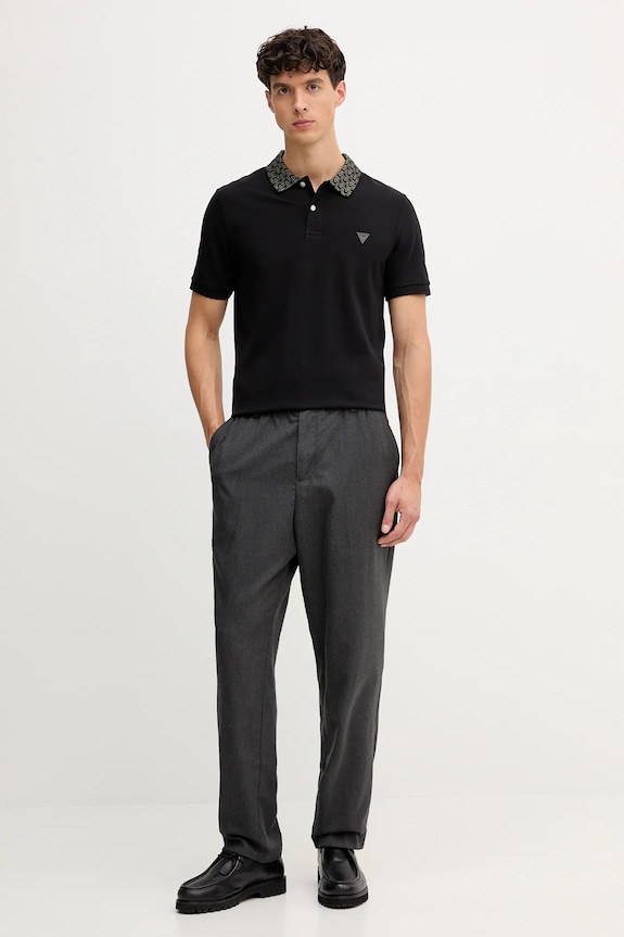 Guess tricou polo LYLE M5YP60.K7O64 negru AW25