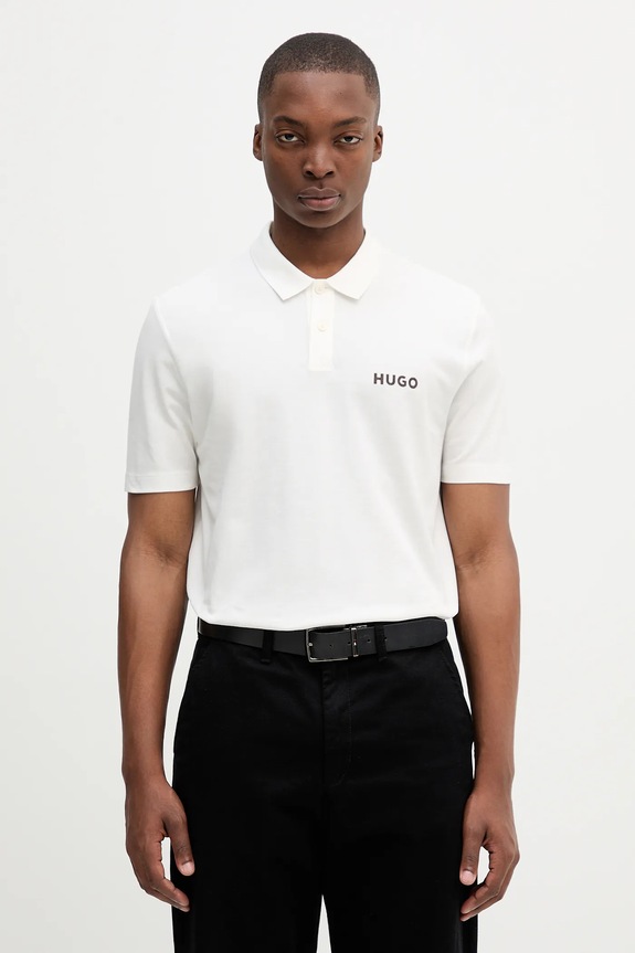 HUGO polo de bumbac Dirlmere uni bej 50542830