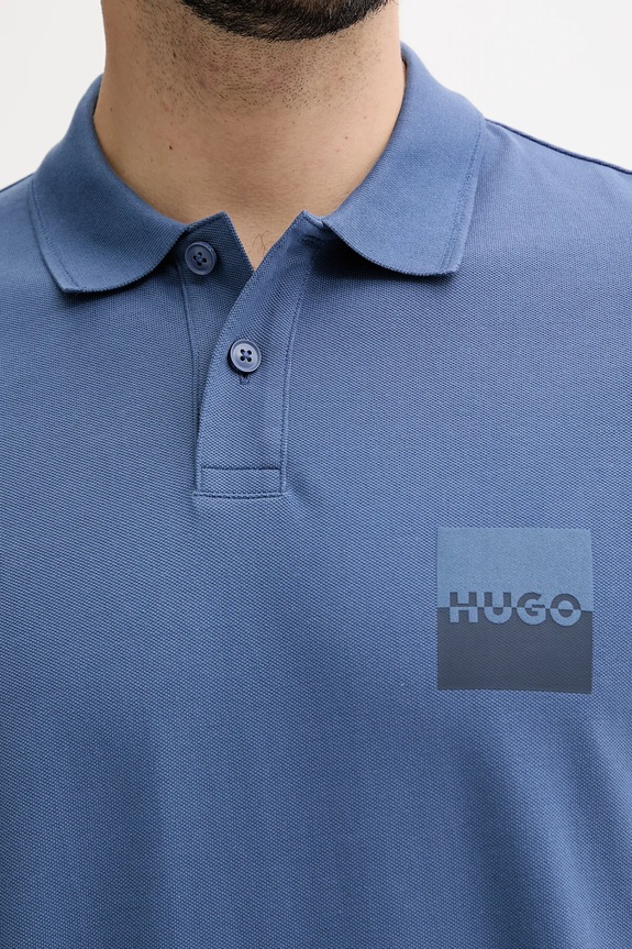 Bavlnené polo tričko HUGO Dusplity modrá 50542834