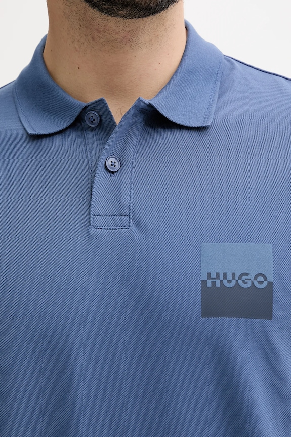 Bavlnené polo tričko HUGO Dusplity modrá 50542834