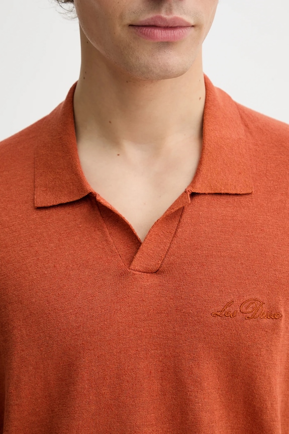 Les Deux lanena polo majica Emmanuel 1000033 oranžna