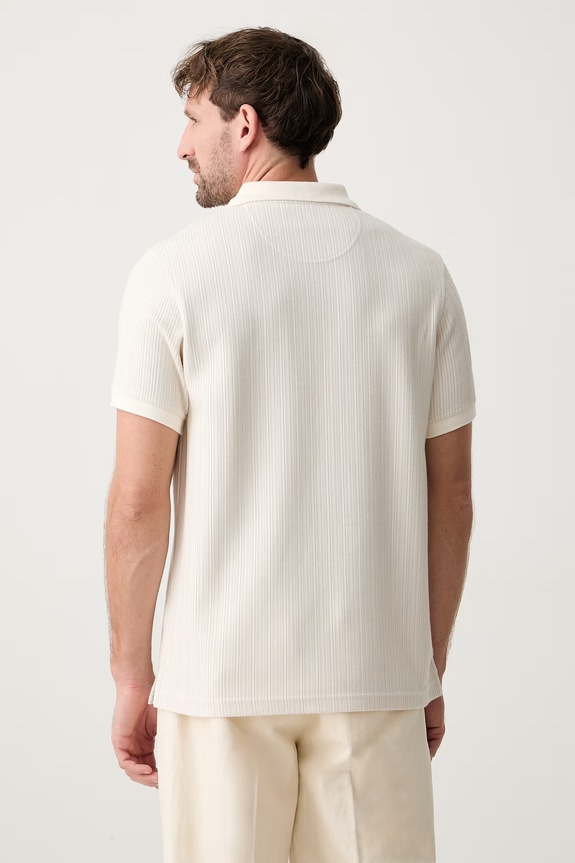 Odzież Barbour polo męskie z bawełną Harworth MML1485 beżowy