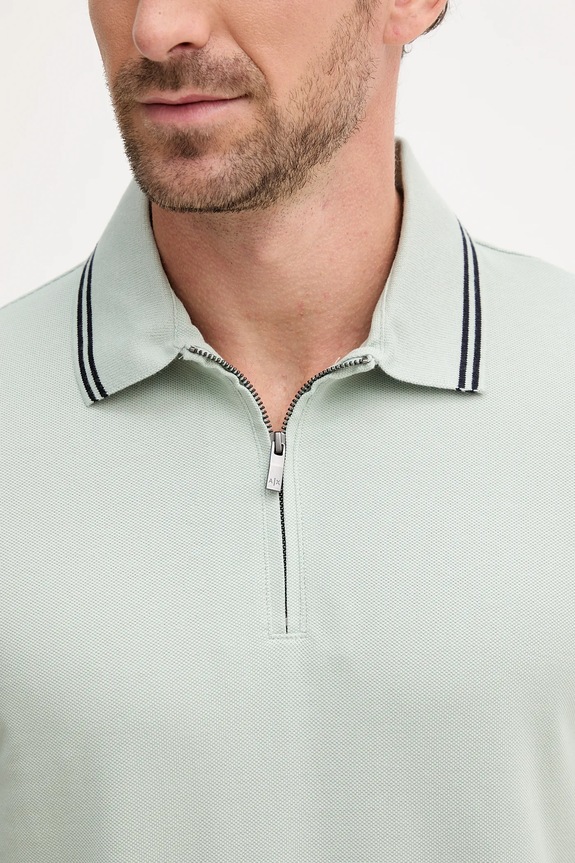 Pamučna polo majica Armani Exchange zelena XM000994.AF10366
