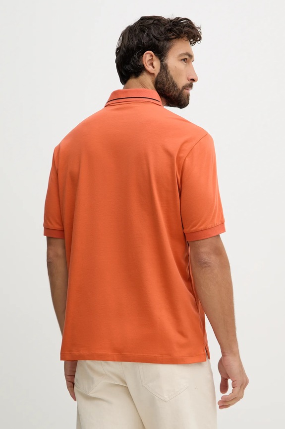 Îmbrăcăminte Armani Exchange polo bărbați cu bumbac XM001557.AF10363 portocaliu