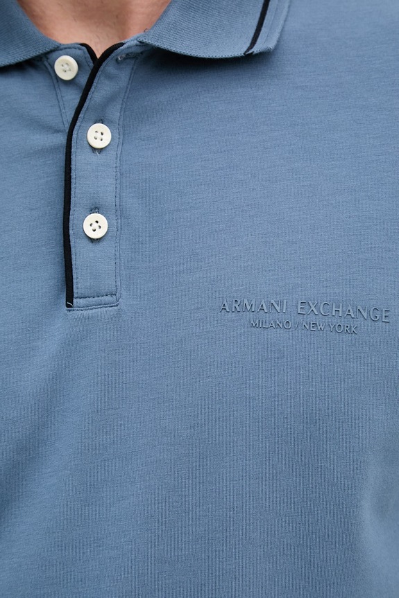 Armani Exchange polo tričko pánske s bavlnou XM001557.AF10363 modrá