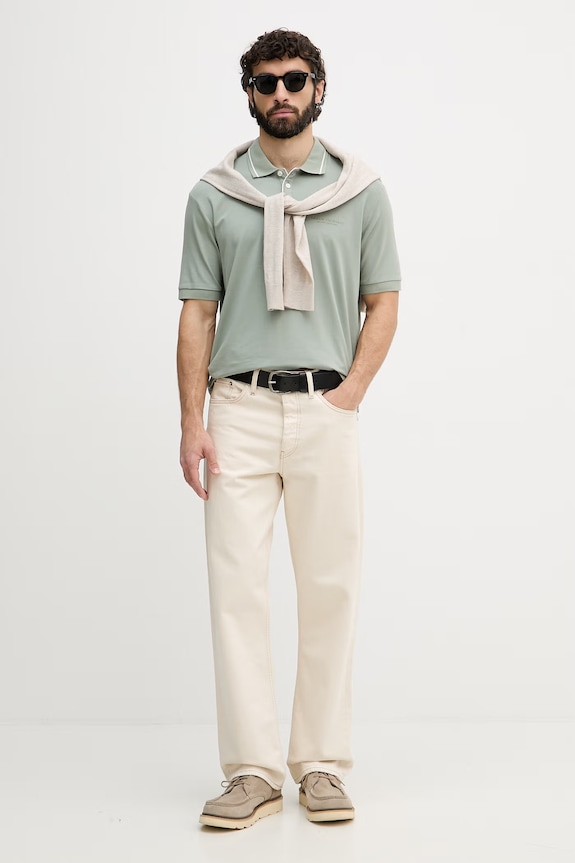 Armani Exchange polo tričko pánske s bavlnou XM001557.AF10363 zelená SS26